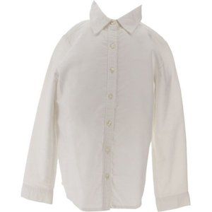 NWT‎ LANDS' END GIRL'S UNF LONG SLEEVE STRETCH WOVEN BLOUSE WHITE 16